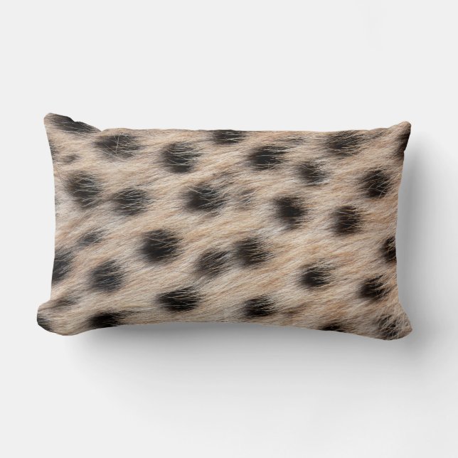 Coussin Rectangle noircissez la fourrure de guépard ou le modèle (Recto)