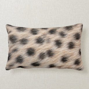 Coussin Rectangle noircissez la fourrure de guépard ou le modèle