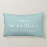 Coussin Rectangle Nom de famille de Beach House<br><div class="desc">Beach House Nom de famille Design d'Ancres. Vous pouvez trouver des produits correspondants dans Beach Design nautique Collection Nom de famille. Vous êtes invités à visiter mon magasin pour des produits plus beaux.</div>