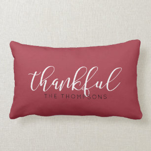 Coussin Rectangle Nom de la police de script (Thanked Name)