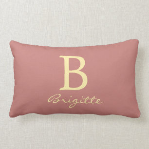 Coussin Rectangle Nom du monogramme Élégant Lettre de script B Modèl