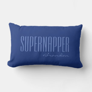Coussin Rectangle Nom et couleur personnalisés SUPERNAPPER lancer de