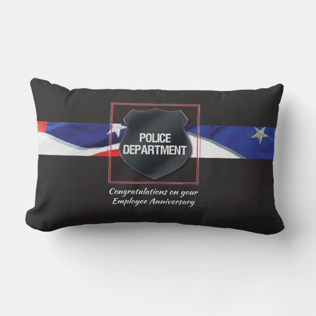 Coussin Rectangle Nom personnalisé, Anniversaire de l'employé de la  (Recto)
