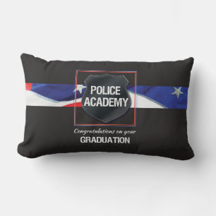 Coussin Rectangle Nom personnalisé, diplôme de l'académie de police