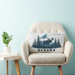 Coussin Rectangle Nom personnalisé & Texte ALASKA