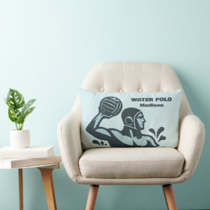 Coussin Rectangle Nom personnalisé Water Polo