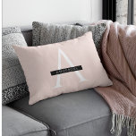 Coussin Rectangle Nom personnel minimaliste Pastel Pink<br><div class="desc">Nom personnel minimaliste Pastel Pink</div>