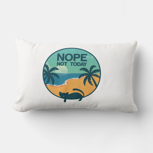 Coussin Rectangle non pas aujourd'hui chat | conception pour les amo (Recto)