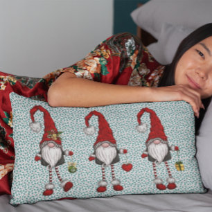 Coussin Rectangle Nordic Gnomes Mistletoe Motif