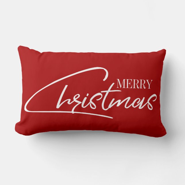 Coussin Rectangle Nostalgique Noël Script Vacances Jeu d'Oreiller (Recto)