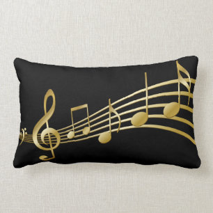 Coussin Rectangle Notes d'or principales de violon
