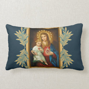 Coussin Rectangle Notre Madame du coeur impeccable et douleureux