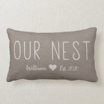 Notre Nom Est. Linen Rustique Personnalisé