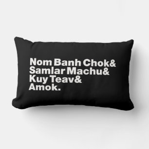 Coussin Rectangle Nourriture de rue cambodgienne / khmère
