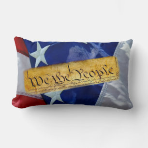Coussin Rectangle Nous Le Peuple Drapeau Américain