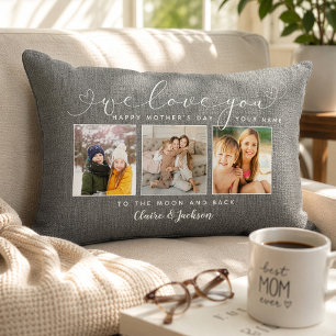 Coussin Rectangle Nous vous aimons Maman Famille Photo Collage Moder