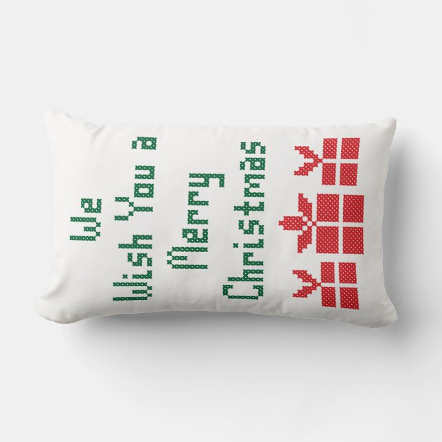 Coussin Rectangle Nous vous souhaitons un joyeux Noël (Recto)