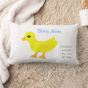 Coussin Rectangle Nouveau bébé garçon en caoutchouc Ducky réversible