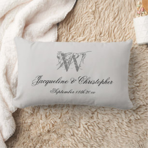 Coussin Rectangle Nouveau Cadeau Monogramme Nom Chic Script Keepsaké