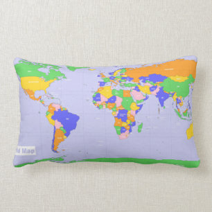 Coussin Rectangle Nouvelle carte du monde