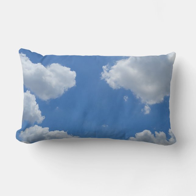 Coussin Rectangle nuage blanc sur bleu ciel arrière - plan (Recto)