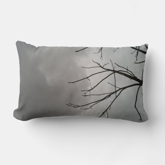 Coussin Rectangle Nuages de tempête foncés (Recto)