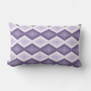 Coussin Rectangle Nuances de lavande motif diamant