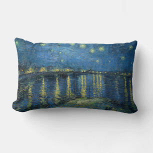 Coussin Rectangle Nuit étoilée sur le Rhône (par van Gogh)