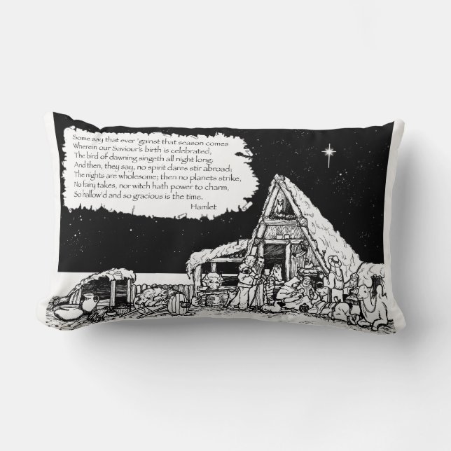 Coussin Rectangle Nuit sainte d'O (Recto)