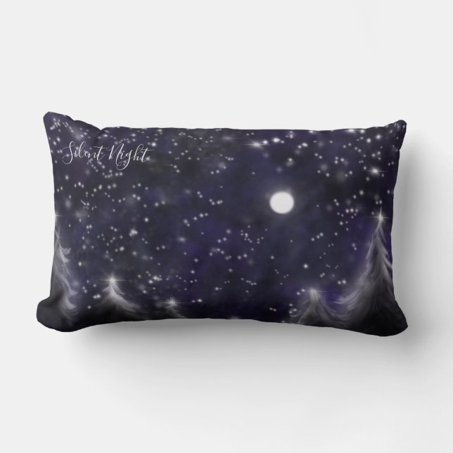 Coussin Rectangle Nuit silencieuse (Recto)