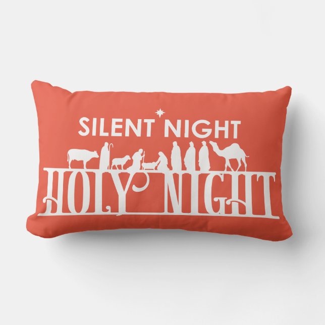 Coussin Rectangle Nuit Silencieuse Nuit Sainte Nativité Entière (Recto)