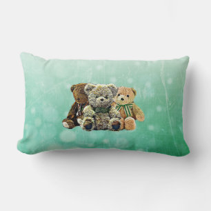 Coussin Rectangle Nurserie pour bébé garçon avec ours en peluche per