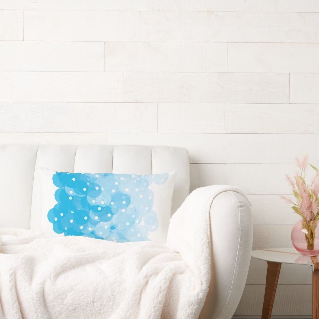 Coussin Rectangle Nursery Baby Boys Room Blue Abstrait (Canapé)