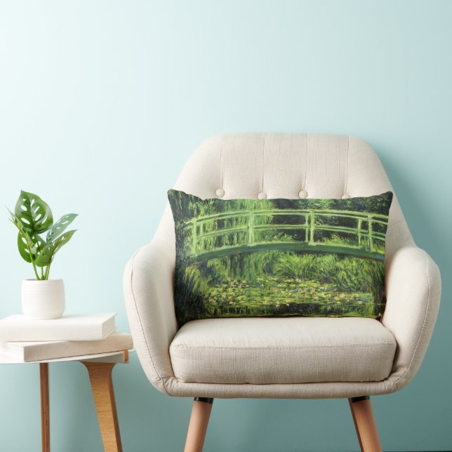Coussin Rectangle Nymphéas blancs par Claude Monet, Art Vintage (Chaise)
