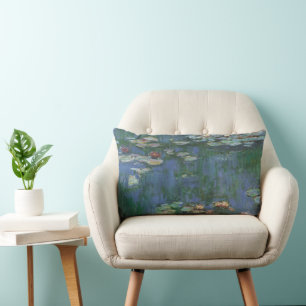 Coussin Rectangle Nymphéas par Claude Monet, Fleurs Vintage