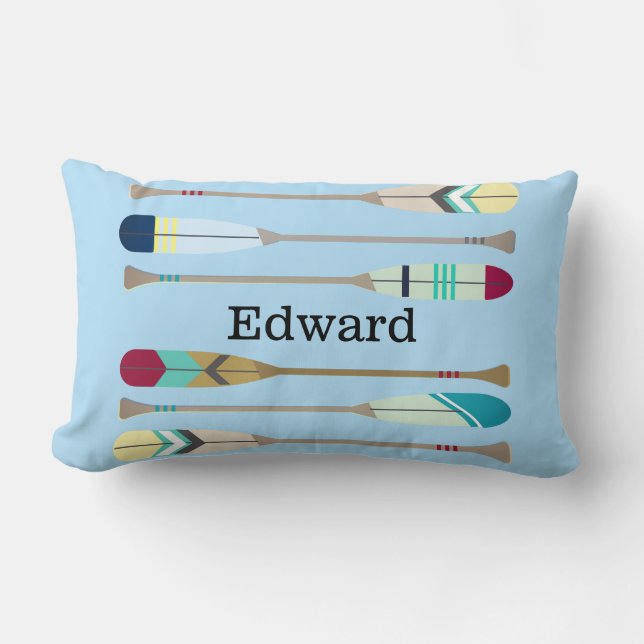 Coussin Rectangle Oars de style vintage (Recto)