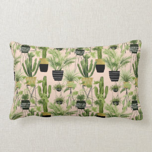 Coussin Rectangle Oasis intérieure   Motif de ligne Plante