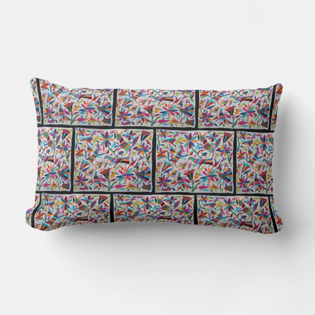 Coussin Rectangle Oaxaca Mexique Boho ethnique hispanique maya (Recto)