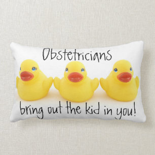 Coussin Rectangle Obstétriciens et canards