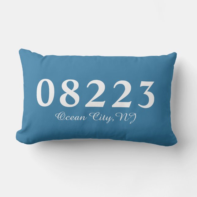 Coussin Rectangle Ocean City NJ 08223 Code postal Grand-parent Cadea (Recto)
