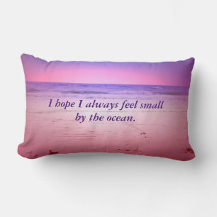 Coussin Rectangle Océan coucher de soleil avec citation
