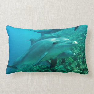 Coussin Rectangle océan marin de poissons de dauphin sous le bain d