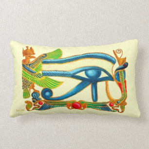 Coussin Rectangle OEil égyptien d'Horus - Monogramme
