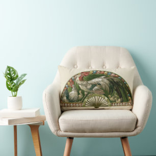 Coussin Rectangle Œufs de Pâques avec Poules, Art Nouveau Vintage