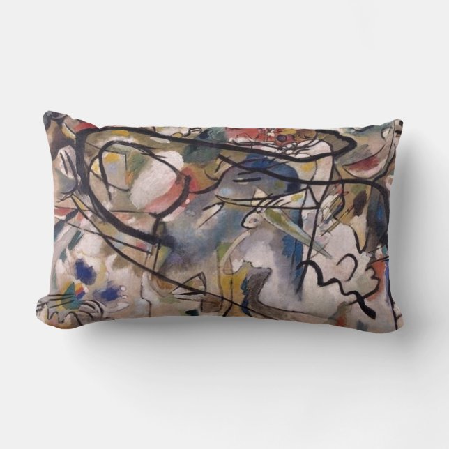 Coussin Rectangle Oeuvre Abstraite de Kandinsky (Recto)