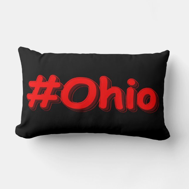 Coussin Rectangle "#Ohio" Joli Design. Commandez dès maintenant  (Recto)