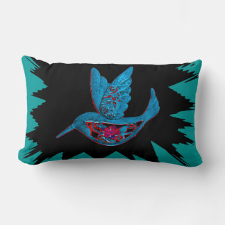 Coussin Rectangle Oiseau bleu