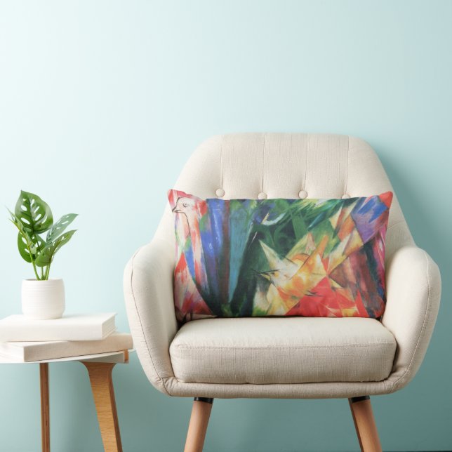 Coussin Rectangle Oiseaux (Vogel) par Franz Marc, Art Cubisme Vintag (Chaise)