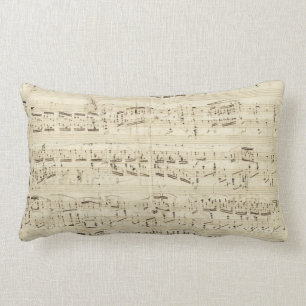 Coussin Rectangle Old Music Notes