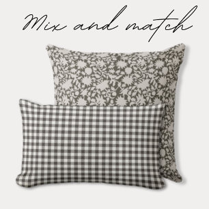 Coussin Rectangle Olive À damiers tendance